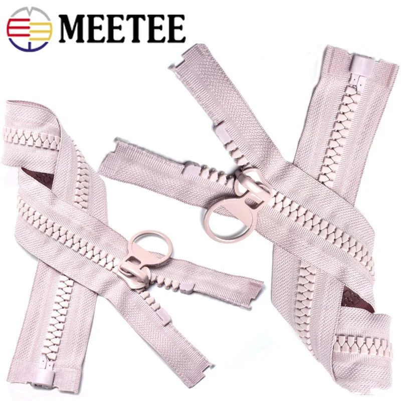 Meetee 1 шт. 70-120 см 15# Смола двойная открытая Одиночная открытая молния открытая Автоматическая застежка-молния для пуховика DIY багажные аксессуары ZA064