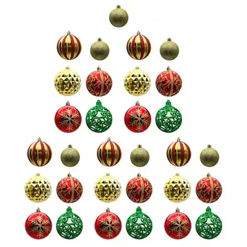 

31pcs Ball Pendant Decorative Hollow Creative Christmas Decor for Garden Door