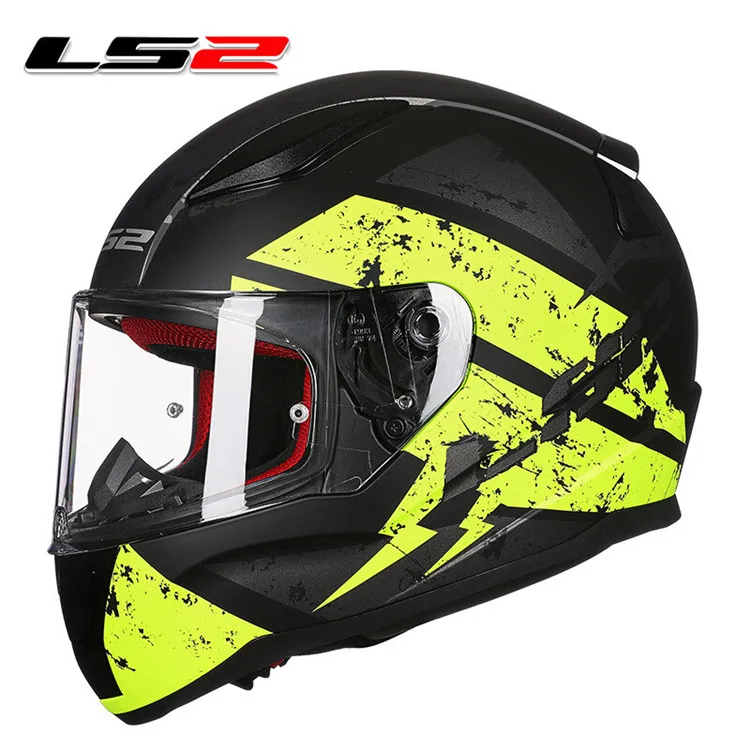 LS2 FF353 гоночный Полнолицевой мотоциклетный шлем Capacete Casco Moto cask руля туристические шлемы caski Motocyklowe - Цвет: Deadbolt Yellow