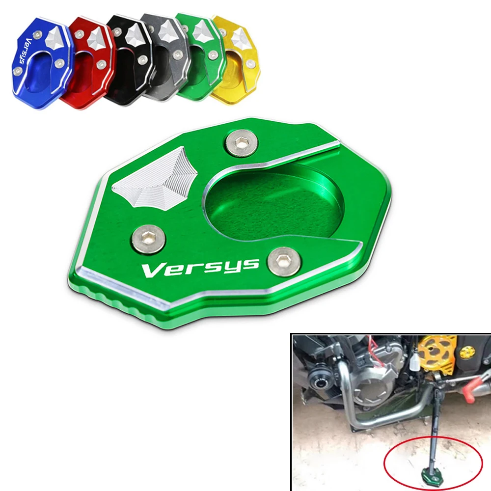 

For KAWASAKI VERSYS300 VERSYS1000 Versys 1000 Motorcycle CNC Foot Side Stand Enlarger Plate Pad Kickstand Enlarge Extension