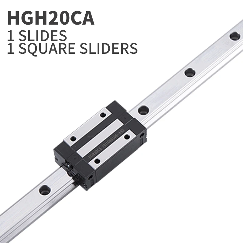 

1pc linear guide HGR20 HGH20 arbitrary length +1pc HGH20CA linear bearing slider nc parts square guide