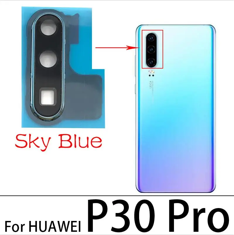 Premium Rear Camera Glass Lens Cover with Frame Holder - Huawei Replacement Spare Part