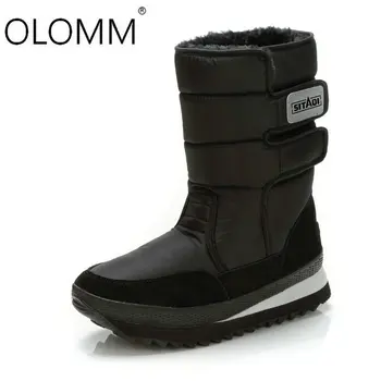 

Snow Boots Cotton Shoes Men's Flat Bottom Wild Tube Waterproof Non-slip Thick Winter Shoes