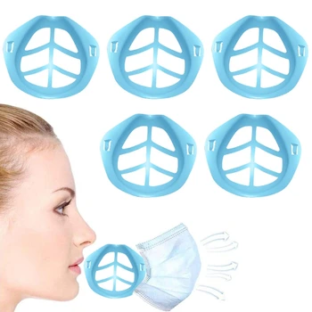 

3D Bracket Mask Inner Support Lipstick Promote Breathing Protection Avoid Touching Nose and Mouth for Adults Kids