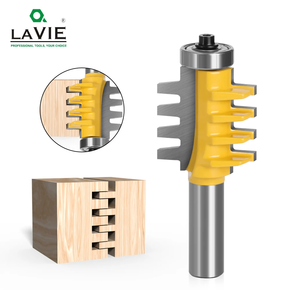 

LA VIE 12mm 1/2" 1/4" Shank Finger Joint Glue Router Bit Milling Cutter Mortaise Tenon knife Cone Woodwork Cutters Tools 01022