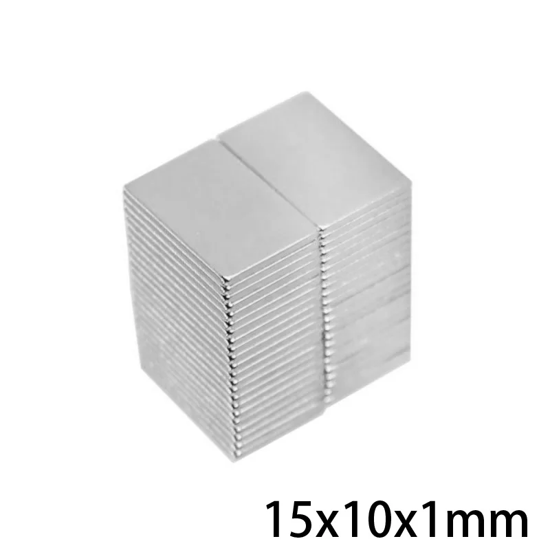 50~ 1000 шт 15X10X1 мм блок мощный магнит 15*10*1 мм объемный лист неодимовый магнитный 15x10x1 мм сильные постоянные ndfeb магниты