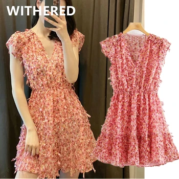 

Withered indie folk vintage floral printing texture elegant summer dress women vestidos de fiesta de noche vestidos beach dress