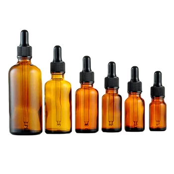 

6pcs Essential Oil Bottle Retro Coffee Glass Empty Essential Oil Container Dispensing Dropper Bottle Decoration(10ml+15ml+20ml+3
