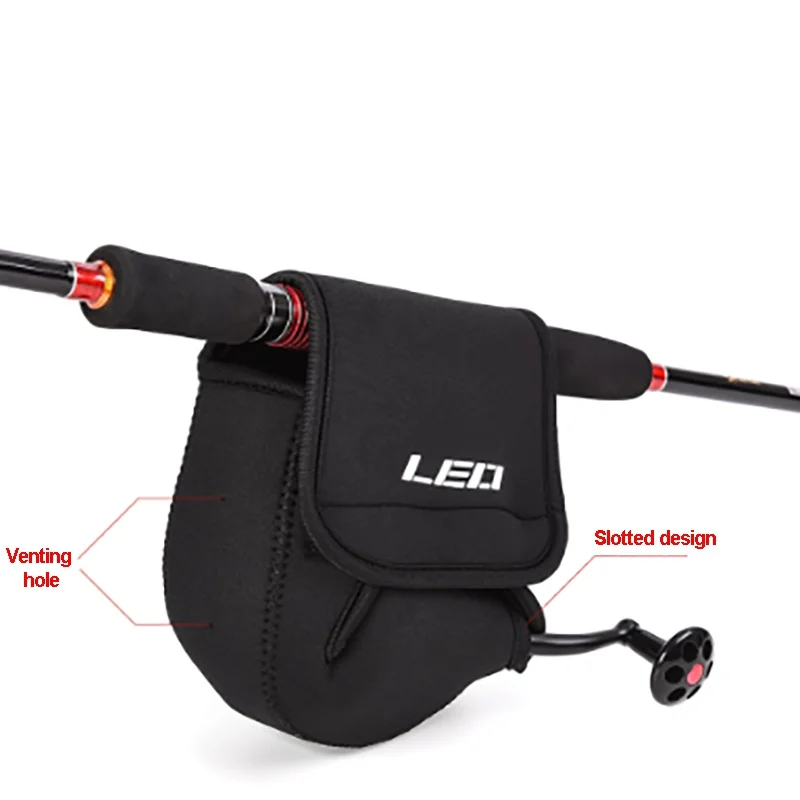 Hot Portable Nylon Elastic Protective Case Storage Cover Pouch Fishing Reel Bag