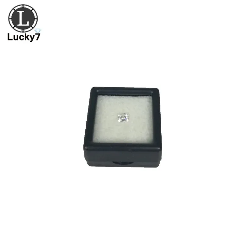 Black with white Пустая каменная коробка 10 шт. Алмазная посылка для показа коробка белый черный драгоценный камень чехол с поролоновой подушечкой бусины подвеска квадратная пластмассовая коробка чехол для показа - Цвет: Black with white