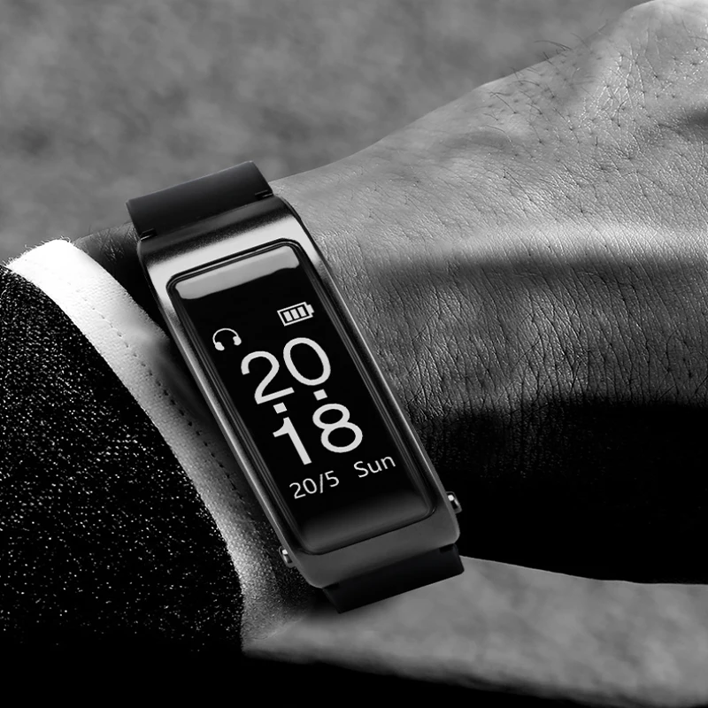 Черный Bluetooth Y3 гарнитура Talk Smartband браслет монитор сердечного ритма спортивные умные часы Шагомер фитнес-браслет