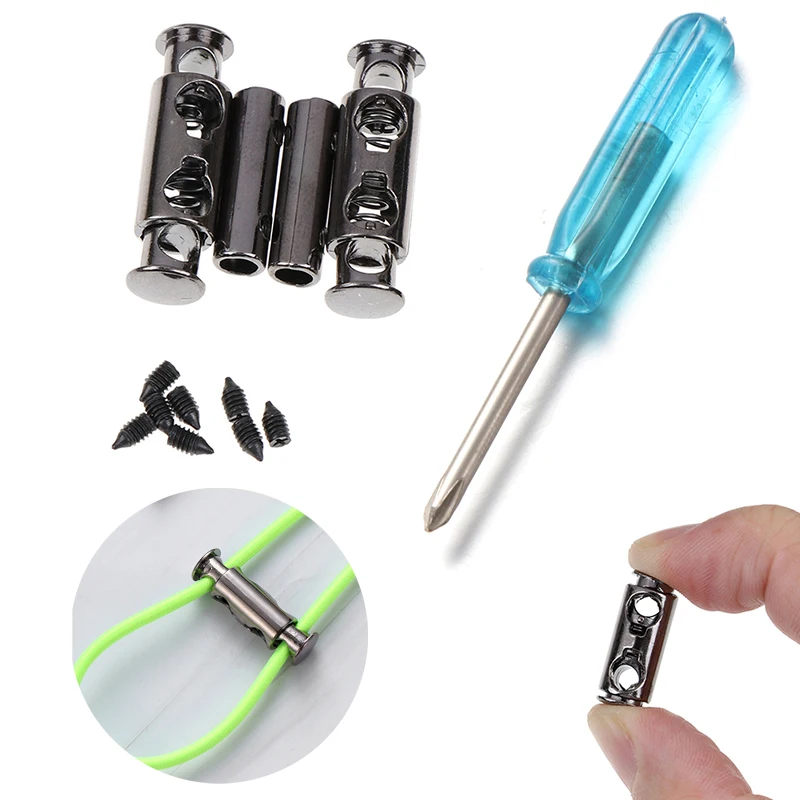 

1Set Metal Lock Shoelace No Tie Shoe Laces Elastic Buckle Kids Adult Lazy Shoelace Accessories