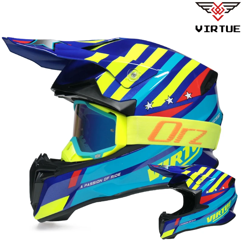 Moto Full Face Helmet Vintage Dirt Bike Motorcycle Helmets