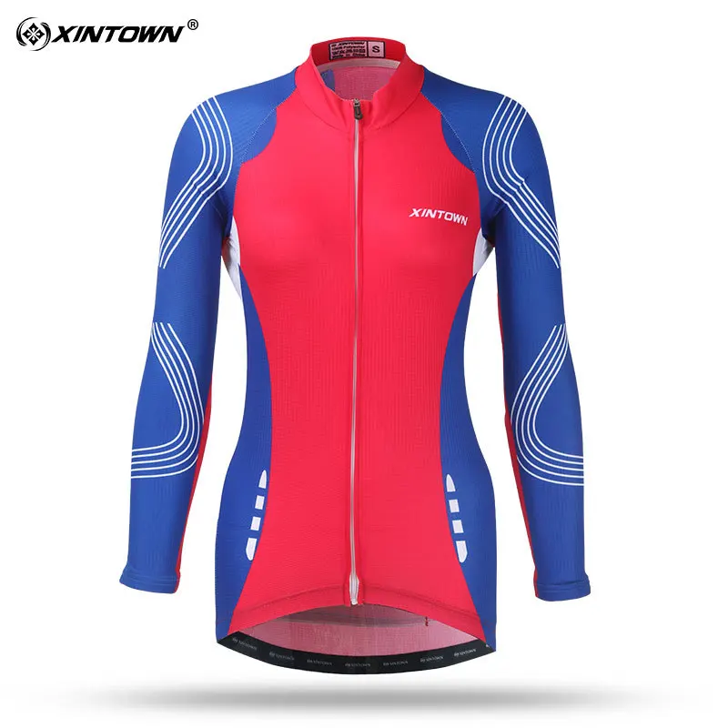 Xintown Jersey стиль весна зима длинный рукав флисовые Топы женские велосипедные модели в Европе и Америке