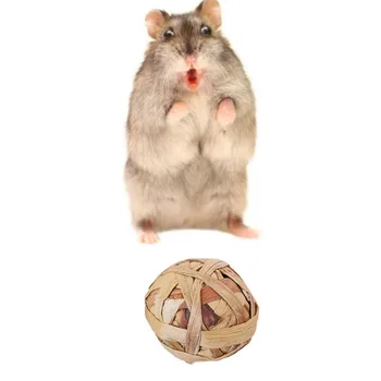 

7cm Diameter Pet chew toys, interactive toys Grass ball Small Pet Hamster Rabbit Bite Toy Grass Ball