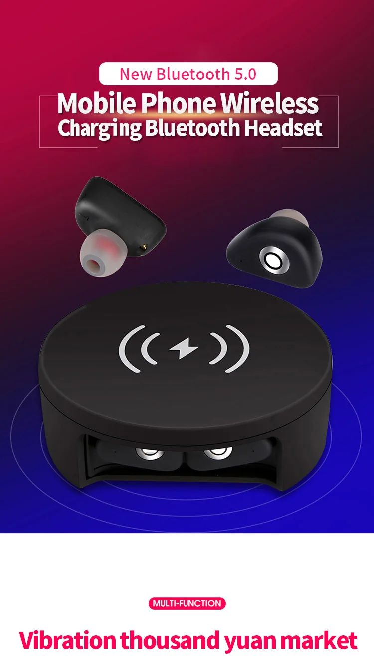 CALETOP Bluetooth 5,0 наушники TWS IPX5 водонепроницаемые наушники-капельки HiFi с сенсорным микрофоном 2600 мАч зарядное устройство чехол с беспроводным зарядным устройством