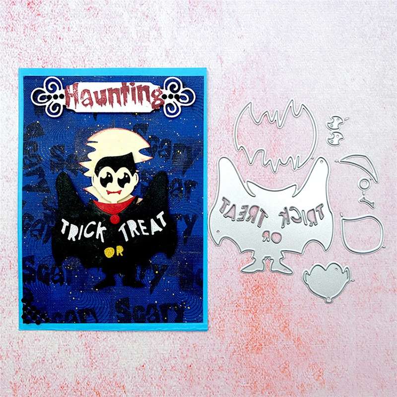 

GJCrafts Halloween Dies Vampire Metal Cutting Dies New 2019 for Card Making Scrapbooking Album Embossing Stencil Craft Dies