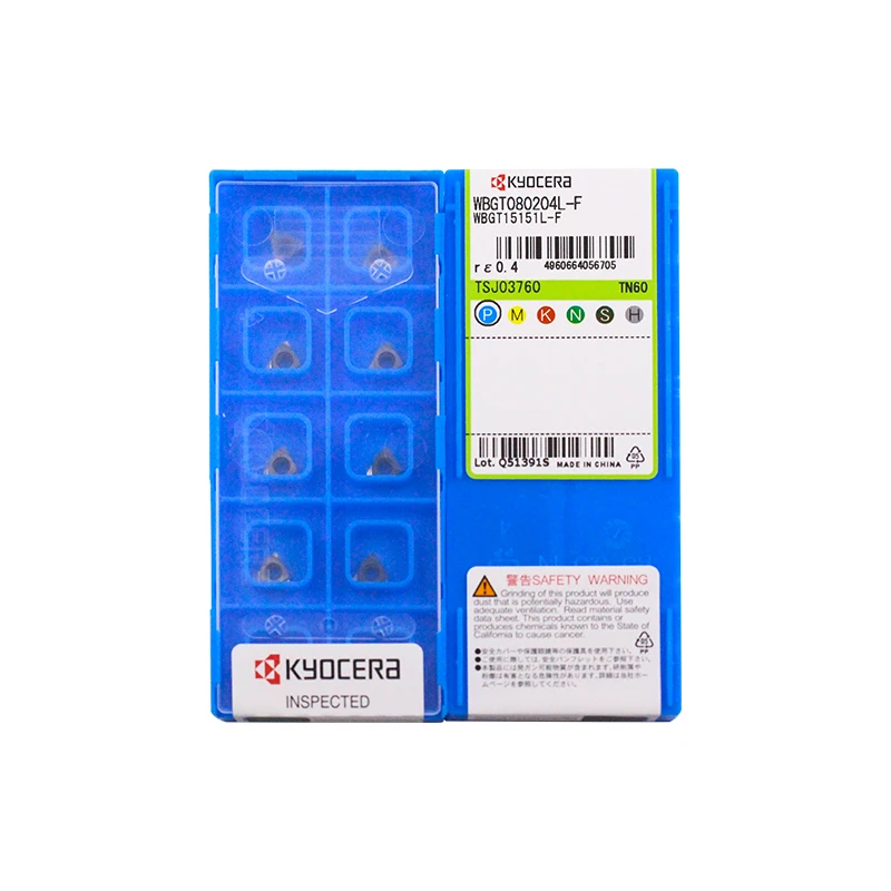 WBGT080204L F TN60 Original Kyocera Carbide Inserts Milling Insert