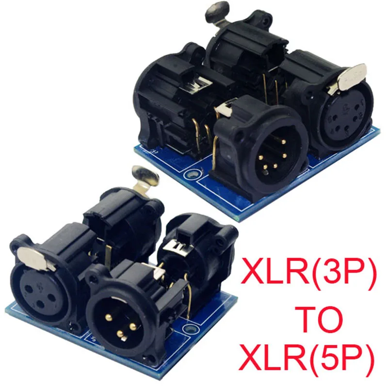 Оптовая продажа 1 шт. Φ XLR 3P to 5P DMX512 адаптер для терминала используется контроллера