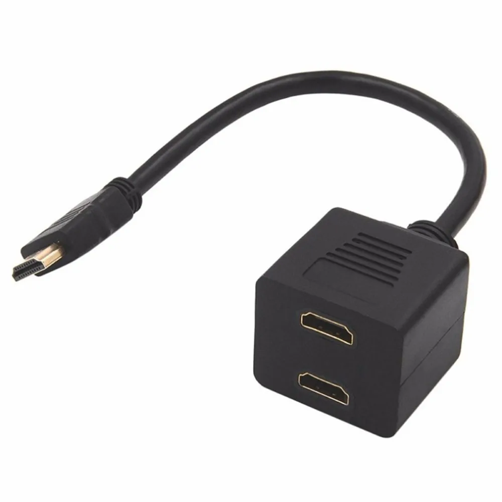 1 в 2 Выход Hdmi конвертер Соединительный кабель шнур 2 двухпортовый Y сплиттер 1080p