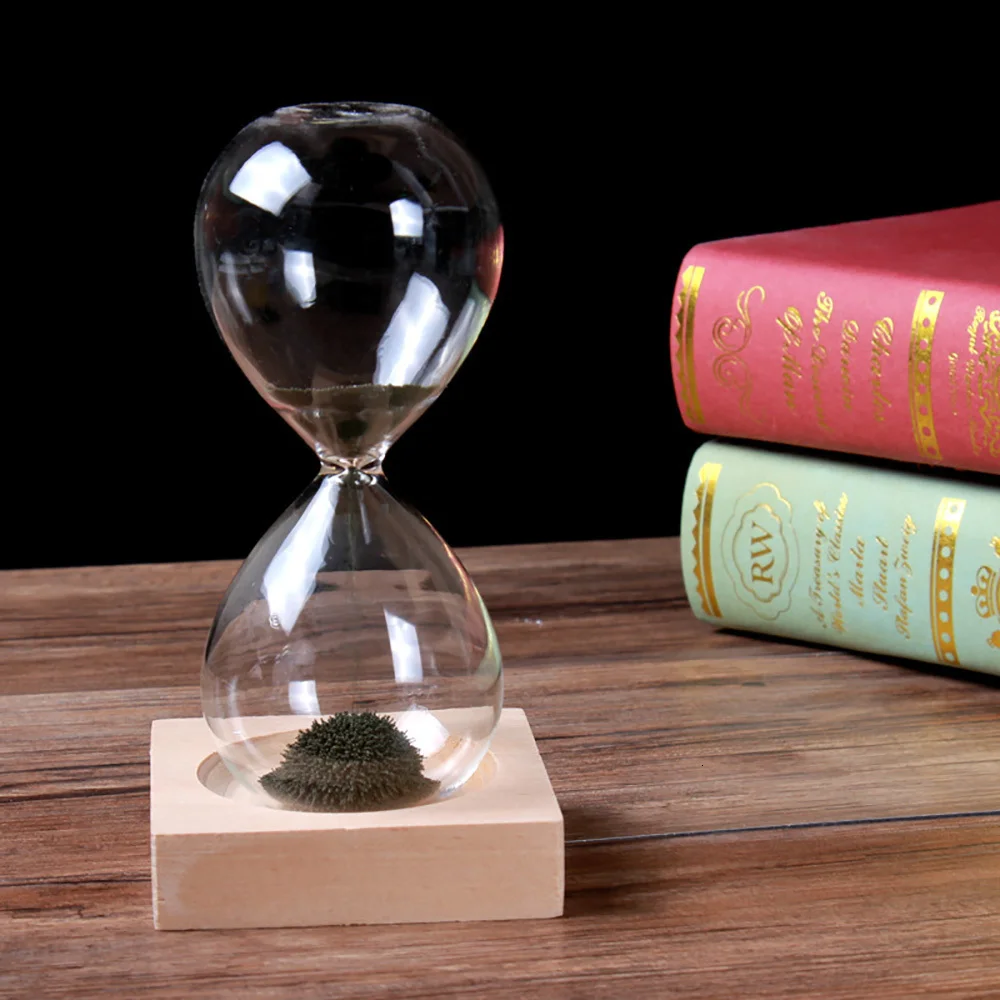 Магнитное часовое стекло для снятия стресса с деревянной основой-лучшее в подарок стекло Awa Ручной таймер Магнитные Песочные часы