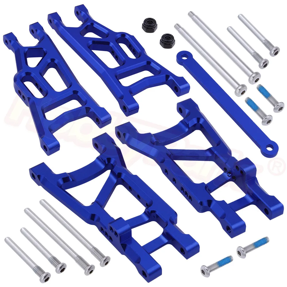 Braços de Suspensão com Barra de Laço para Traxxas Alumínio Dianteiro Traseiro Slash 2wd 1 – 10 Curso Curto Carro 2555 3631 Atualizar Peças &