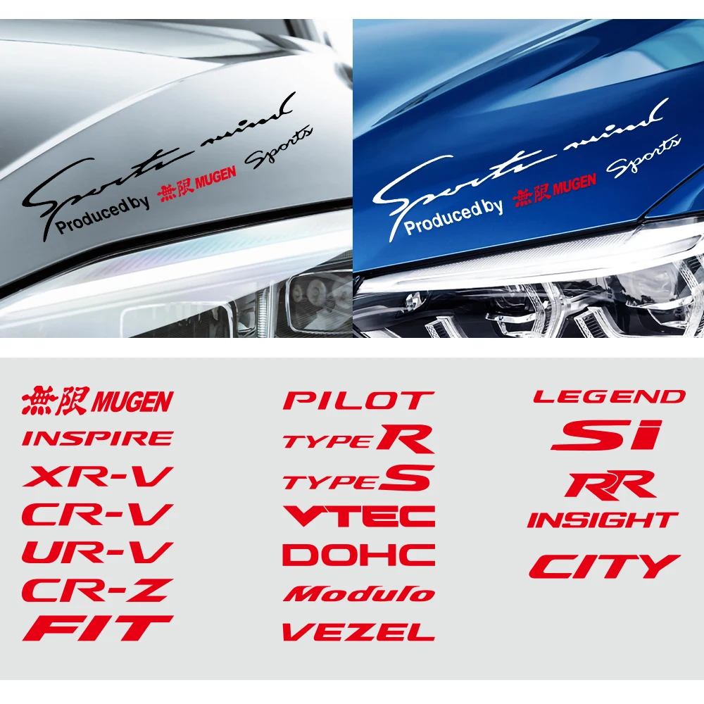 Автомобильная фара наклейка для бровей лампа Honda Mugen Civic XR-V UR-V Dohc Vtec Typer RR City cy Fit CR-V |