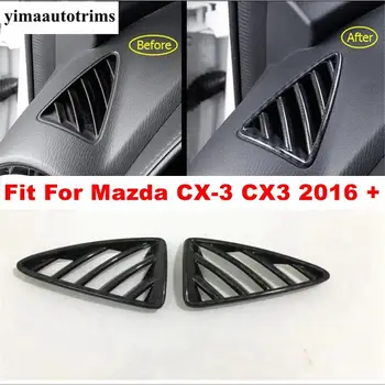 

Dashboard Inside Air Conditioning AC Outlet Vent Decoration Cover Trim Fit For Mazda CX-3 CX3 2016 - 2020 ABS Carbon Fiber Look
