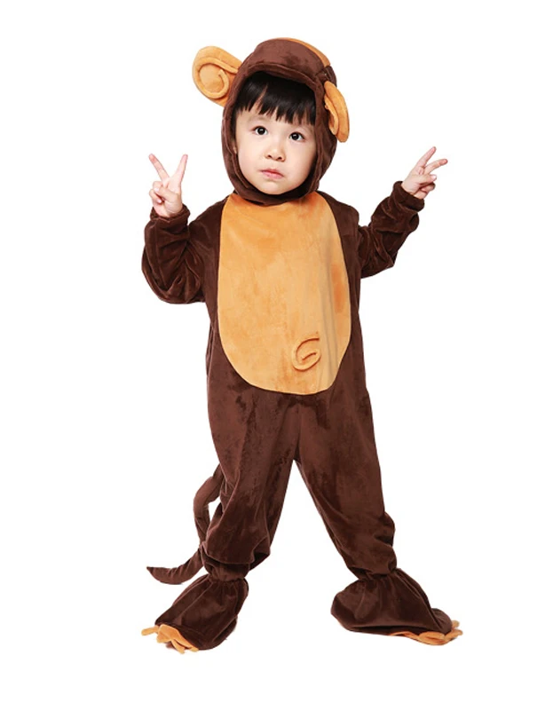 Boy Girl Animal Onesie Monkey Pajamas Child Kid Halloween Book Week Monkey Cosplay Outfit Boy Girl Animal Onesie Monkey Pajamas Child Kid Halloween Book Week Monkey Cosplay Outfit
