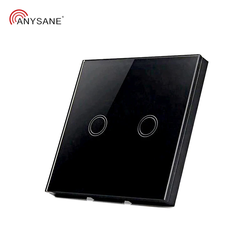 

ANYSANE 2-Ch Rf Remote Control Wireless Touch Remote Control Transmitter 433mhz Receiver Control Controller Switch 30A AC85-250V