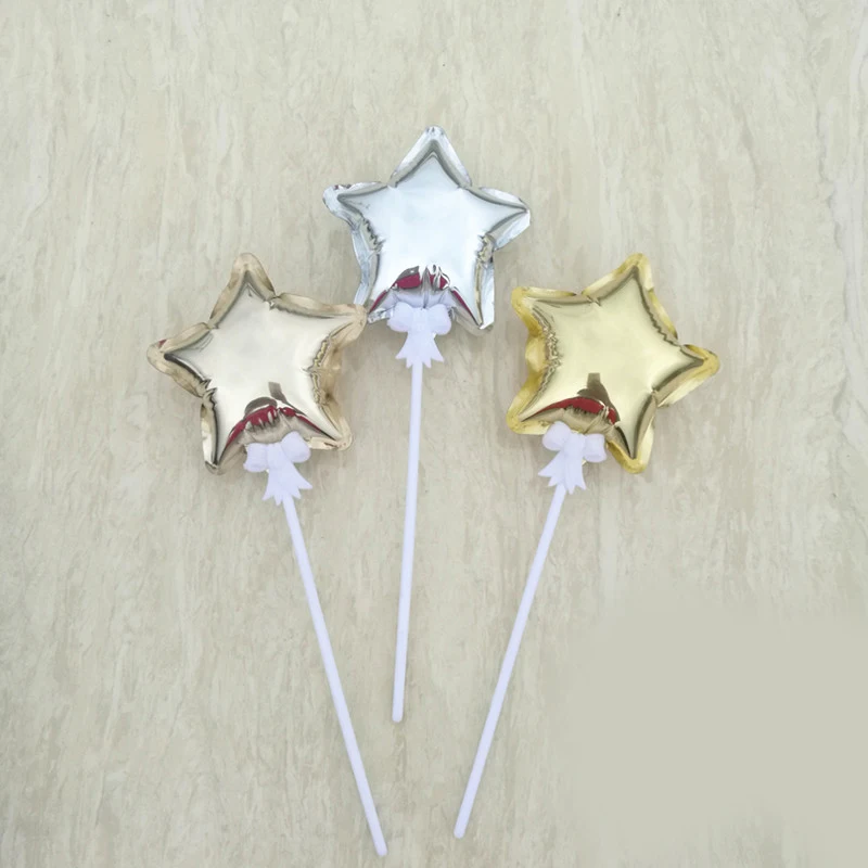 

1PCS 4 Inch 10cm Mini Balloon Automatic Inflatable Five-pointed Star Love Balloon Party Cake Decoration Balloon