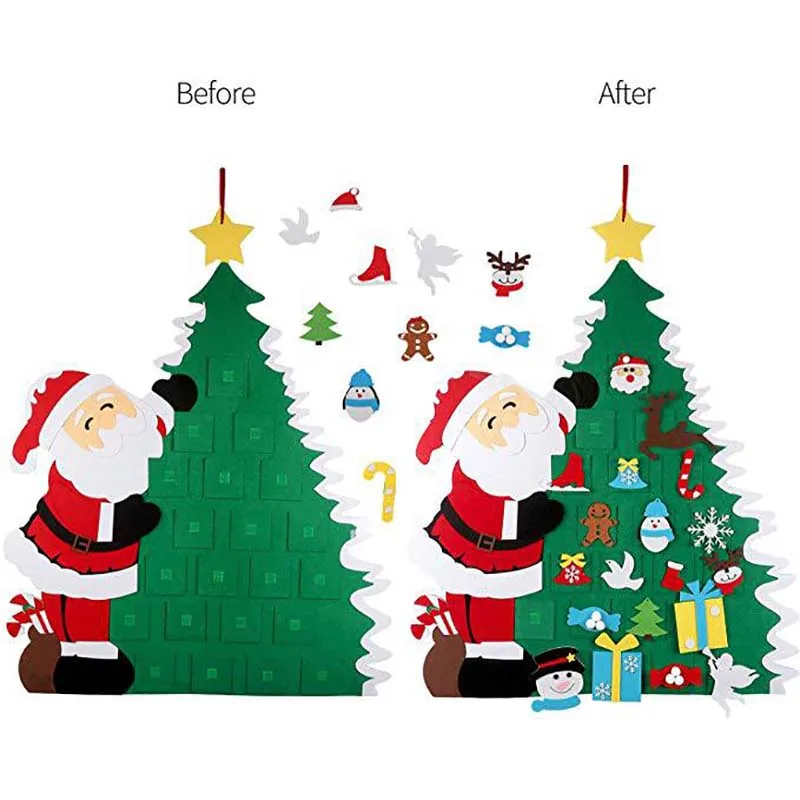 3D поделки, игрушки, войлок, Рождественская елка, новогодние подарки, детские игрушки, искусственное дерево, настенные подвесные украшения, Рождественское украшение
