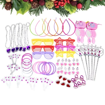 

1 Set 72 Pcs Child Birthday Party Toys Girl Decoration Toy Set (Pink Yellow)