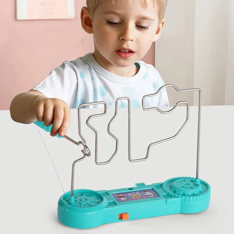 Juguete de choque eléctrico de colisión para niños, laberinto eléctrico educativo para fiesta, juego divertido, juguetes de experimentos de ciencia para niños, regalo