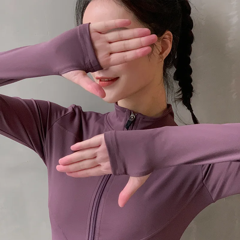 Yoga jacket yoga wear sports jacket Women Long Sleeves Sports Running Shirt Yoga Jackets