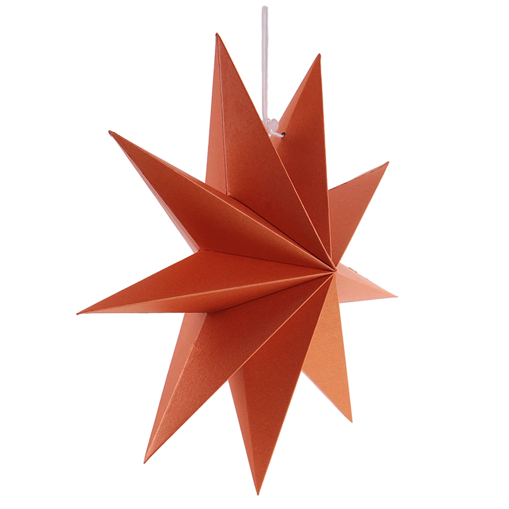3D Paper 9 Point Star Wedding Christmas Tree Ceil Wall Ornament Hanging Decor