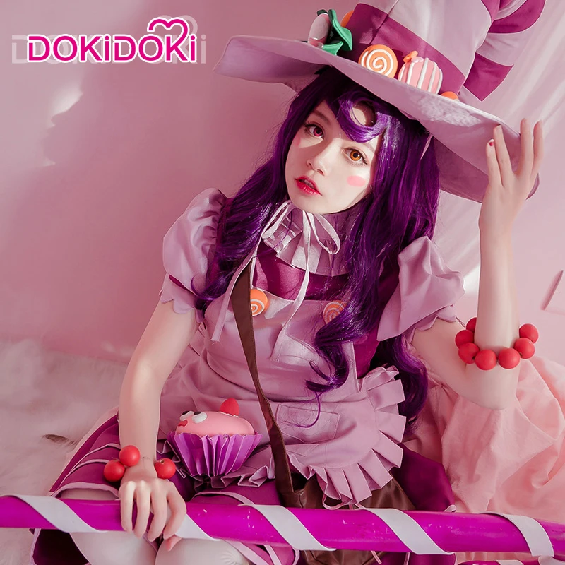 

DokiDoki Game League of Legends Lulu Cosplay League of Legends LULU Candy Witch Cosplay Costume Women Halloween