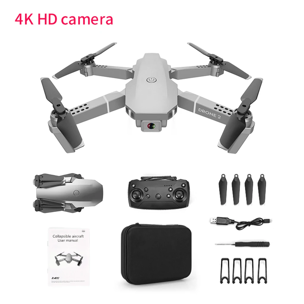 4K/ 1080P/ 720P HD Camera Drone E68 FPV WIFI Foldable Professional Video Live Recording RC Quadcopter Helicopter Drone Gift Toy