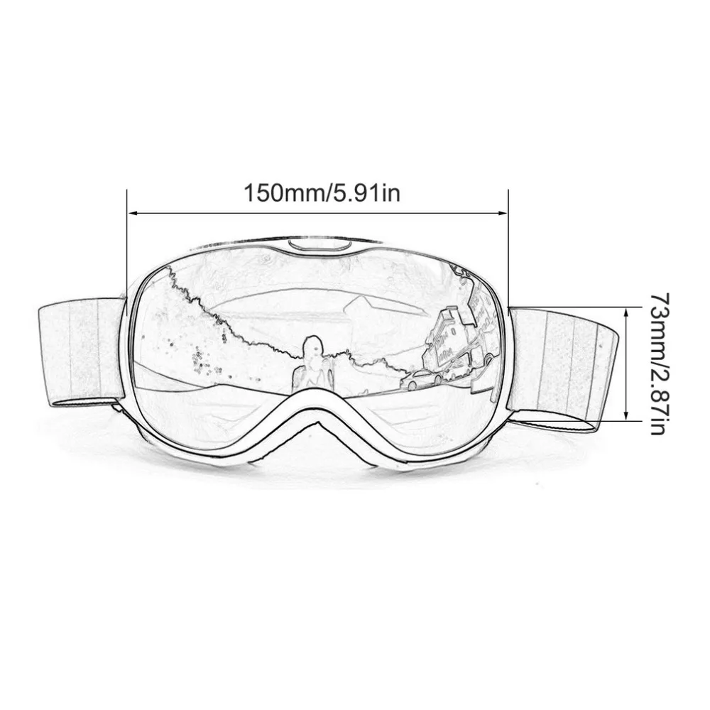 Детские очки, двухслойные, анти-туман, лыжные очки, прочные очки, большая Лыжная маска, очки для катания на лыжах, для мужчин и женщин, сноуборд, очки