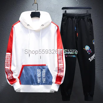 

Men's sweater pullover hoodie set Tide brand champion sweater student sports and leisure suit