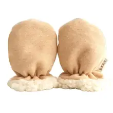 Зимние Утепленные хлопковые мягкие теплые детские перчатки с защитой от царапин, варежки для новорожденных, Новинка