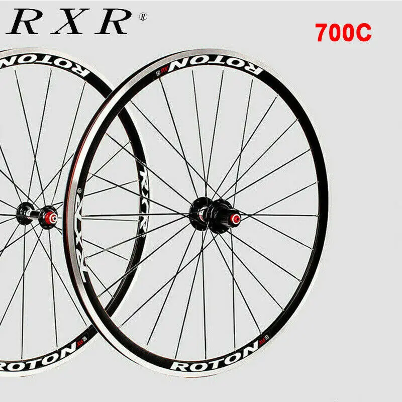 RXR 7-11 Speed 700C wheelset Road Bike Aluminum alloy Wheels V Brake Clincher Front Rear Wheelsets fit 7-11S Cassette