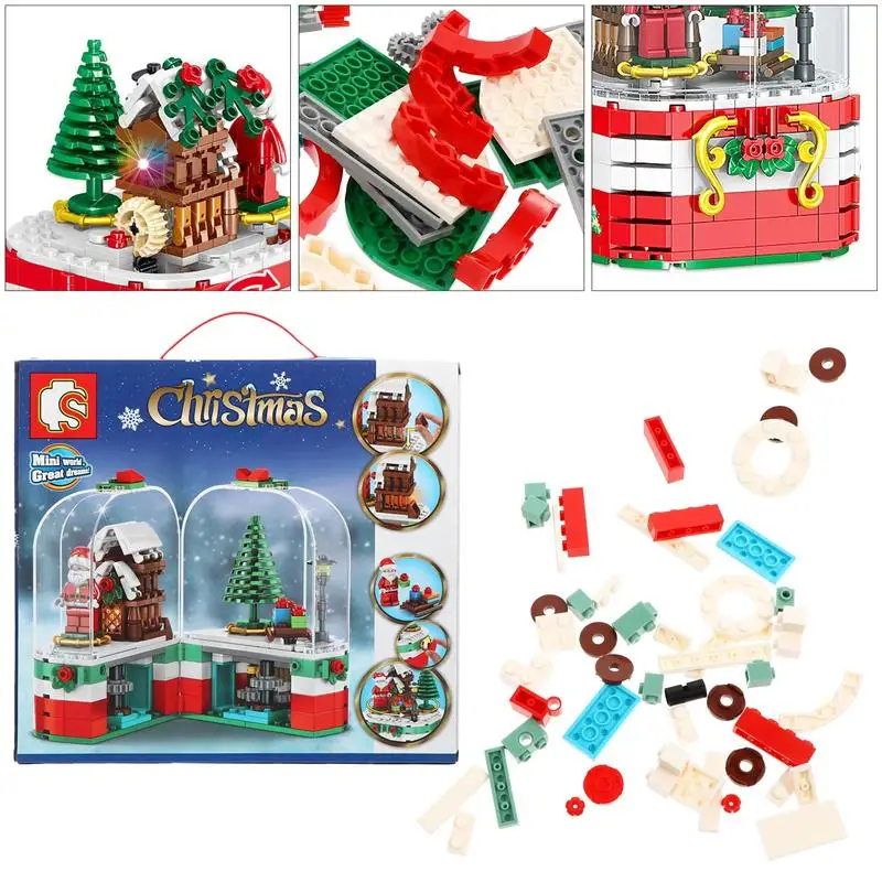 

1 Set DIY Christmas Building Blocks Kids Hand-Assembled Building Block Toys Splicing Toy Building Blocks Toy Set Christmas Gift