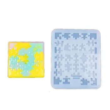 

3D Tangram Puzzle Mold Geometric Building Blocks Pendant Casting Silicone Resin Mold Puzzle Game Making Craft Mold Tools