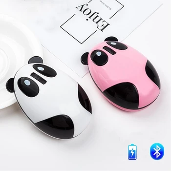 

Silent Wireless Bluetooth Computer Mouse Rechargeable Optical Ergonomic Mause Cartoon Panda Pink Cute Mice For Girl Kid Laptop