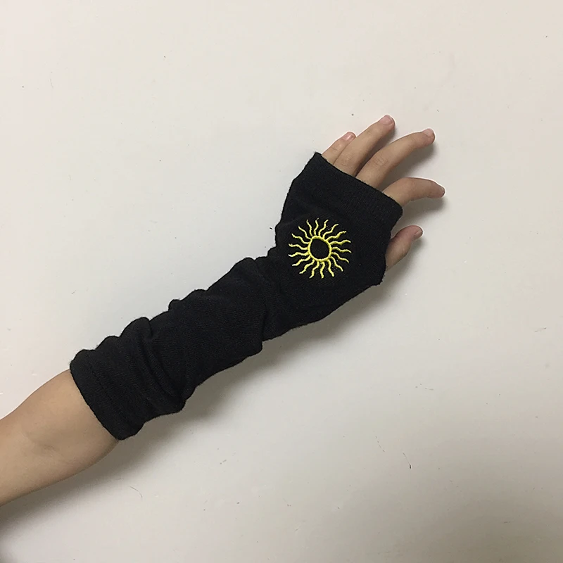 Moon Sun вышивка Harajuku перчатки для женщин девочек унисекс Опера длина готический панк варежки Осень Зима теплые стрейч-перчатки