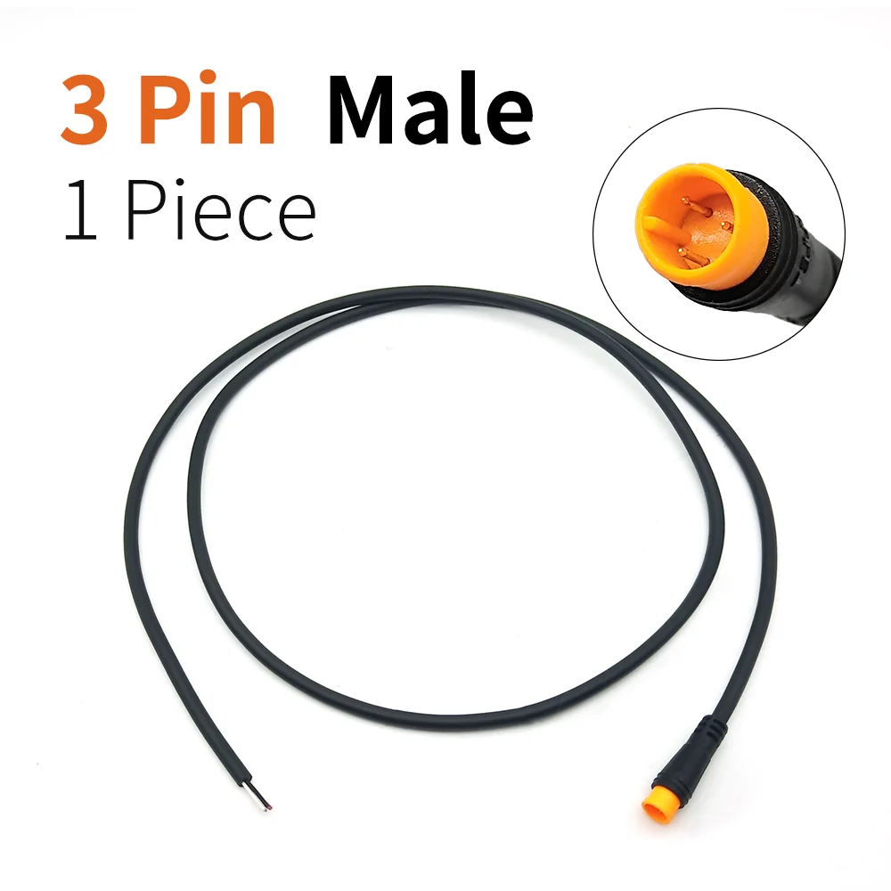 Câble D'extension 2Pin/3Pin/4Pin/5Pin/ 6Pin/8Pin/9Pin Prise étanche Femelle à Mâle Fonctionne Pour La Lumière De Bicyclette électrique/accélérateur/Ebrake (8 Broches Femelle à Mâle, 80cm