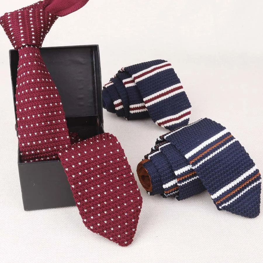 

Linbaiway 7cm Knitted Neckties for Mens Multi-Colored Mens Ties Long Knit Ties Gentlemen Business Necktie Neckwear Custom Logo