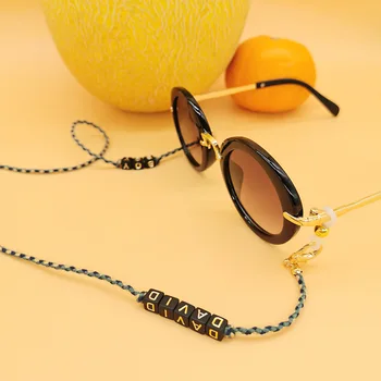 

Letter Name Bead Eyeglass Holder Fashion Glasses Chain for Women Eye Accessories Mask Straps Cord Sunglasses String Gift