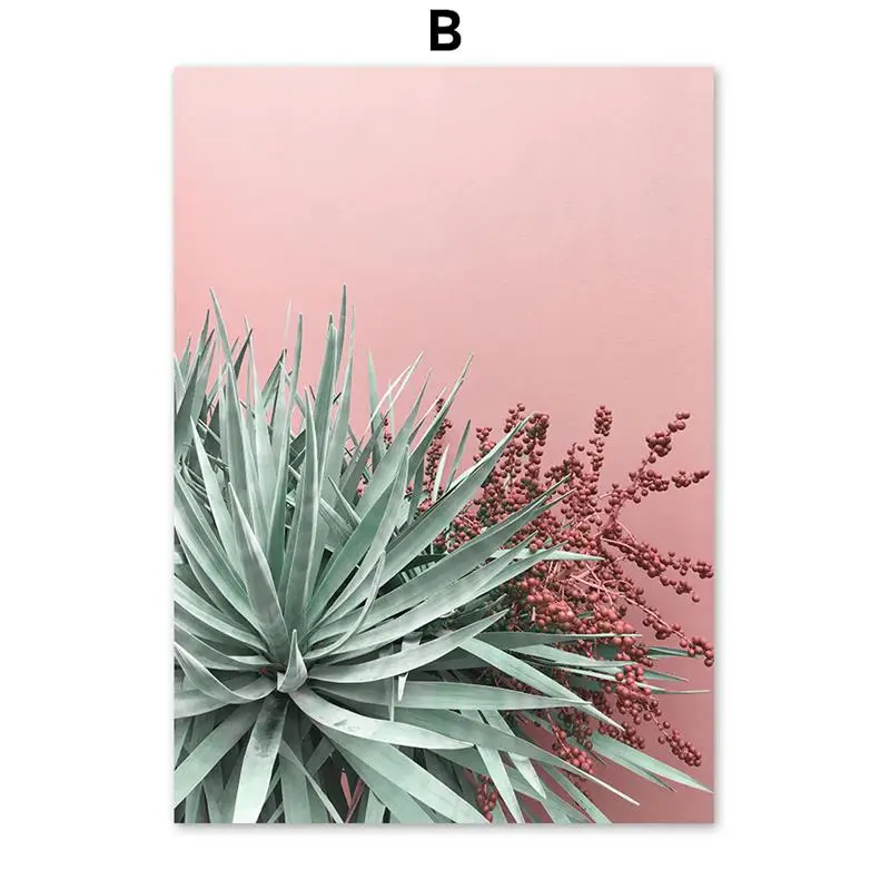 Landscape-Beach-Agave-Flower-House-Tree-Nordic-Posters-And-Prints-Wall-Art-Canvas-Painting-Wall-Pictures (4)